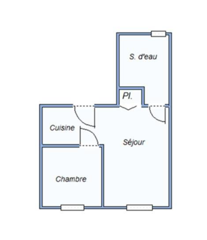Appartement 2 pièces dans le centre-ville