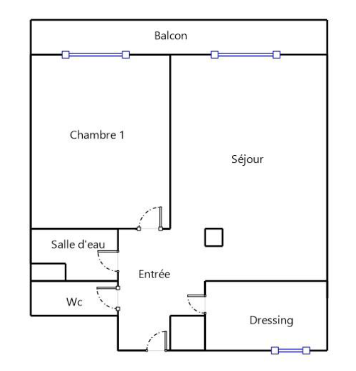 Appartement 2 pièces proche du jardin Olbus Riquier