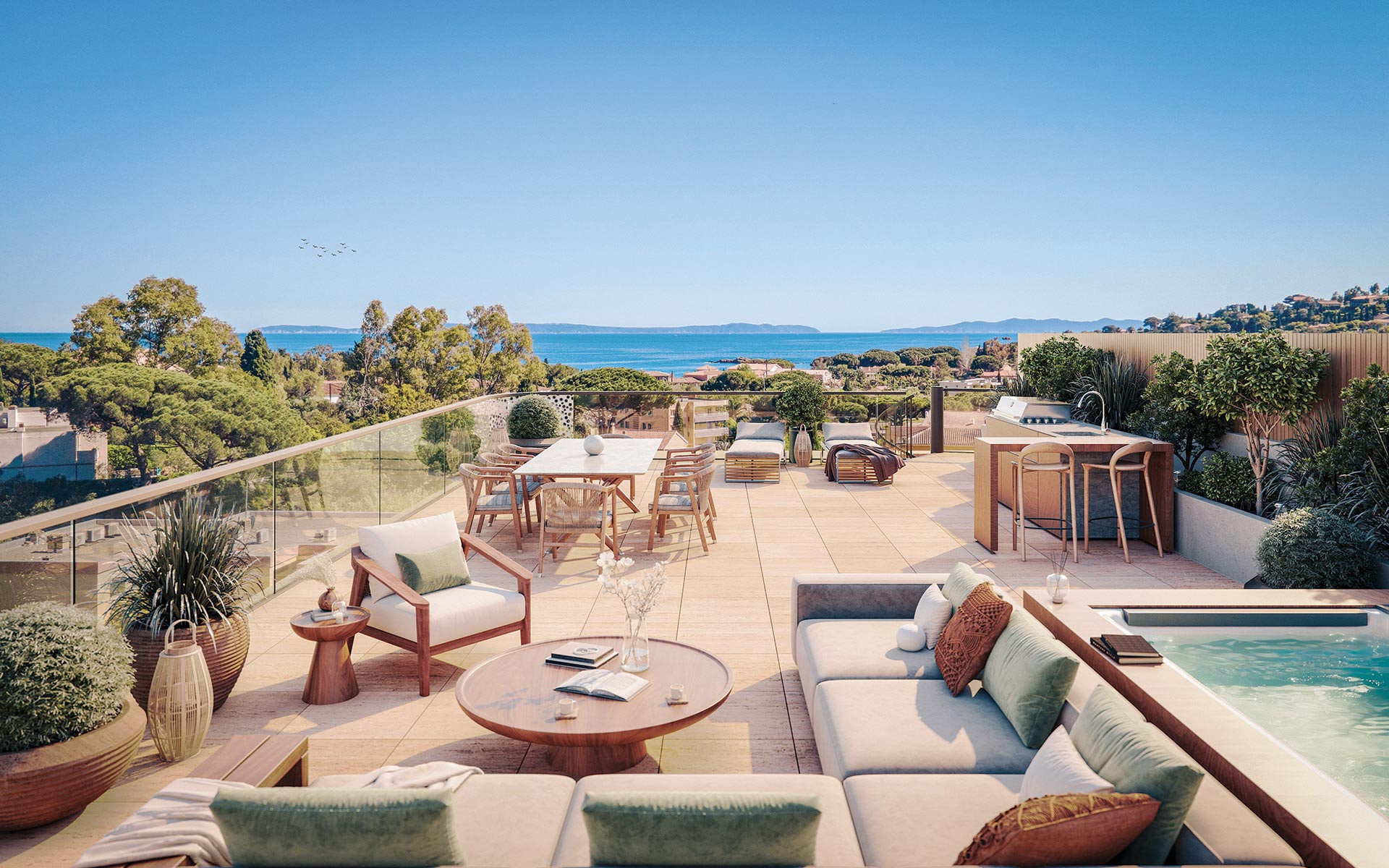 T5 rooftop vue mer à Saint-Clair – Le Lavandou