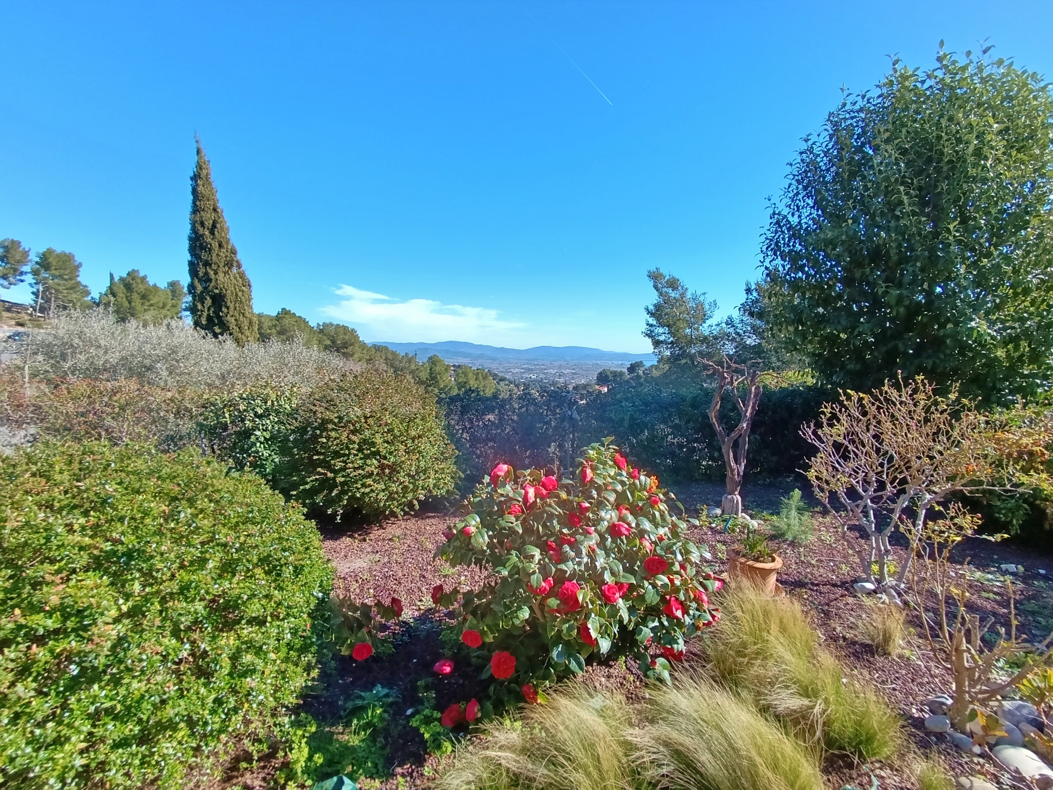 VILLA VUE DEGAGEE – MER – SECTEUR PRISE – HYERES – PISCINE – LUMINEUSE