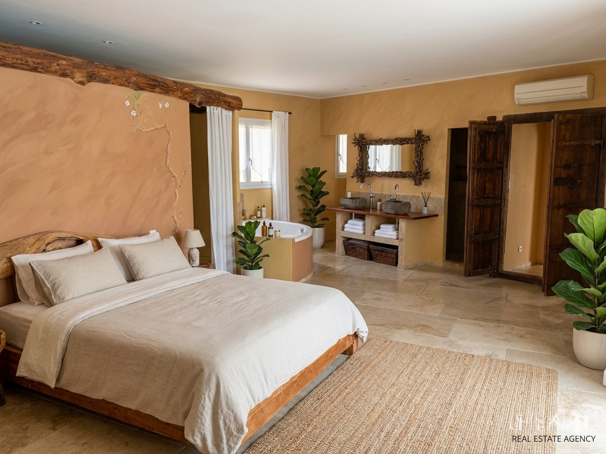 Maison avec 4 chambres, terrain de 1800m2, piscine et garage