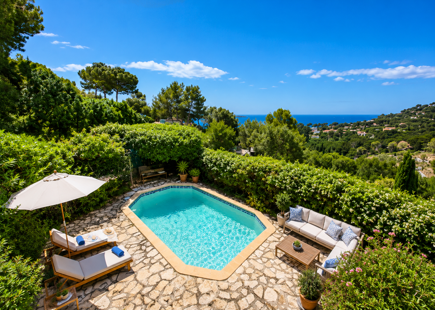 MONT DES OISEAUX – VUE MER – PLEIN SUD – VILLA AVEC PISCINE